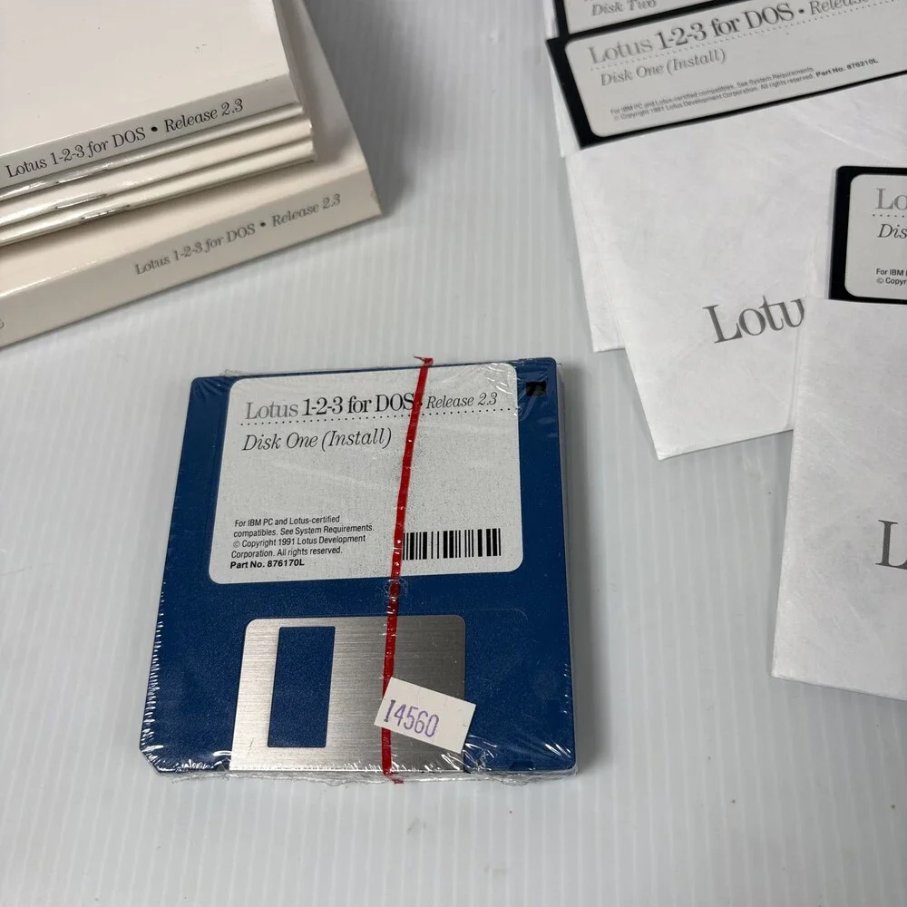 Vintage Lotus 1-2-3 for DOS Release 2.3 Spreadsheet Software